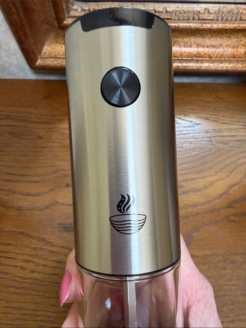 Flavorae Stainless Steel Electric Salt & Pepper Grinder Set with built in light.